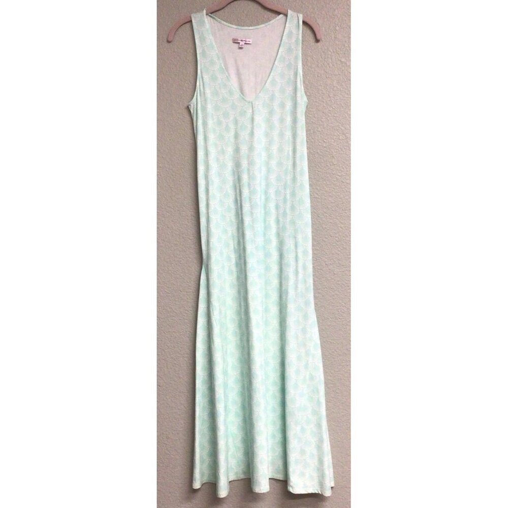 Peter Millar Carner Sleeveless Maxi Dress Womens Green Performance Size Small